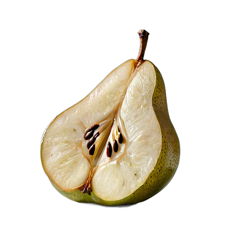 食べ物 果物 半分に切った梨 透過 PNG 画像 フリー素材 #34244