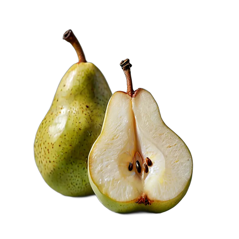 食べ物 果物 半分に切った梨 透過 PNG 画像 フリー素材 #34245