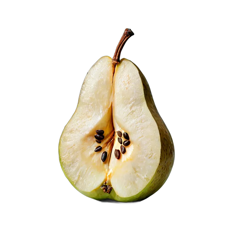 食べ物 果物 半分に切った梨 透過 PNG 画像 フリー素材 #34248