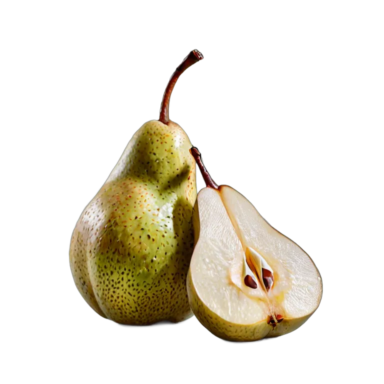 食べ物 果物 半分に切った梨 透過 PNG 画像 フリー素材 #34249