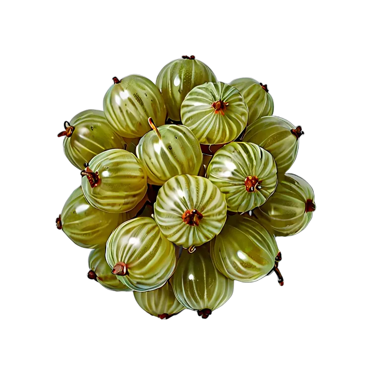 食べ物 果物 グーズベリーの房全体 透過 PNG 画像 フリー素材 #34193