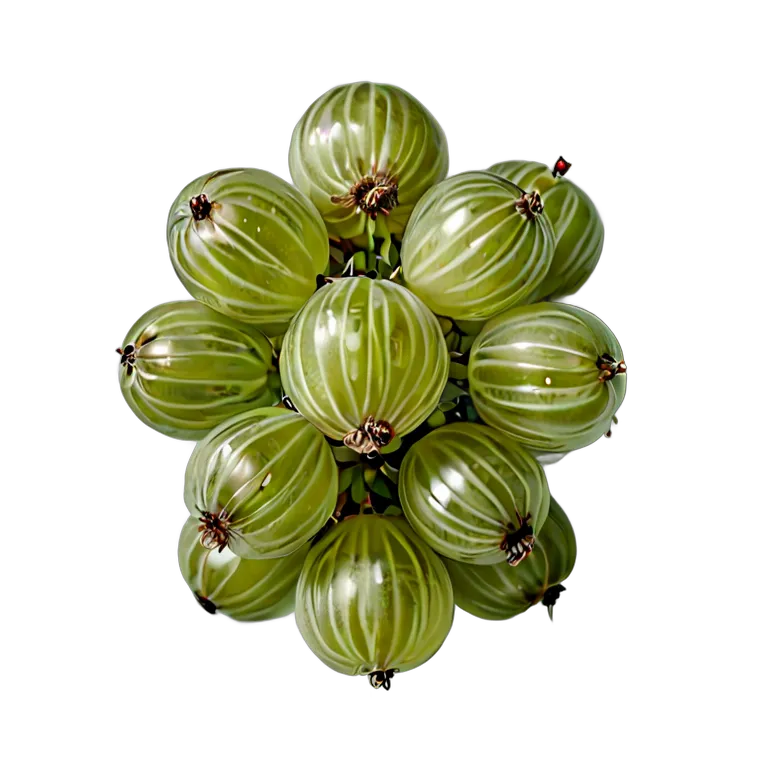 食べ物 果物 グーズベリーの房全体 透過 PNG 画像 フリー素材 #34194