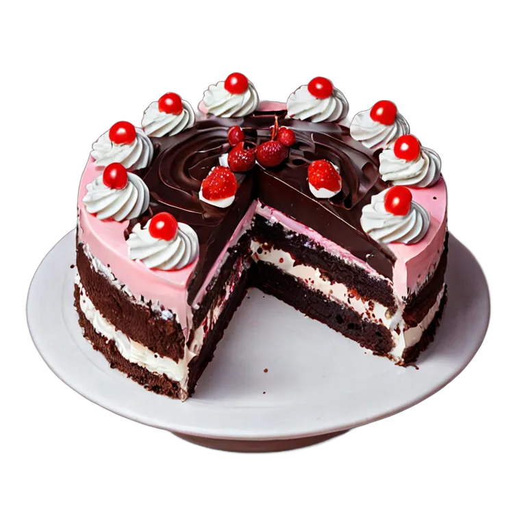 食べ物 お菓子 ブラックフォレストケーキ 透過 PNG 画像 フリー素材 #6724