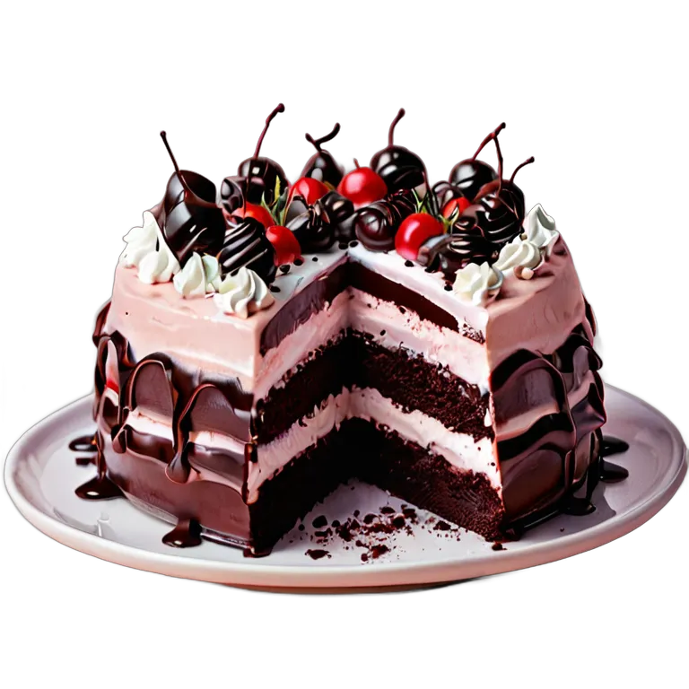 食べ物 お菓子 ブラックフォレストケーキ 透過 PNG 画像 フリー素材 #6726