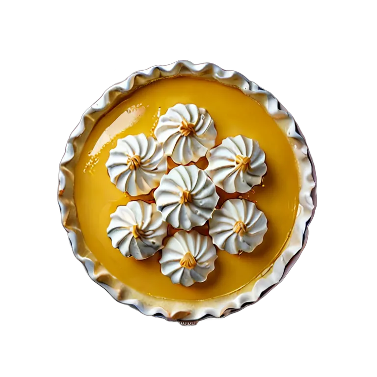 食べ物 お菓子 メレンゲ入りレモンタルト 透過 PNG 画像 フリー素材 #6679