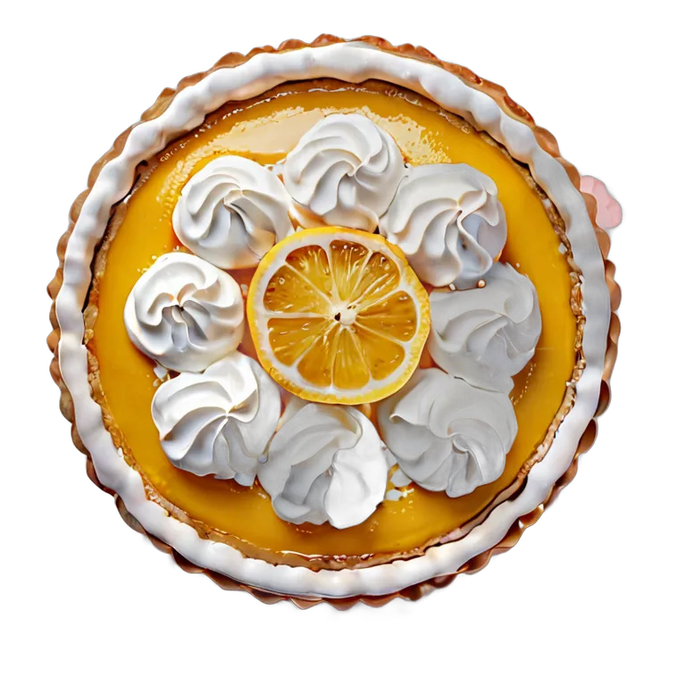 食べ物 お菓子 メレンゲ入りレモンタルト 透過 PNG 画像 フリー素材 #6680