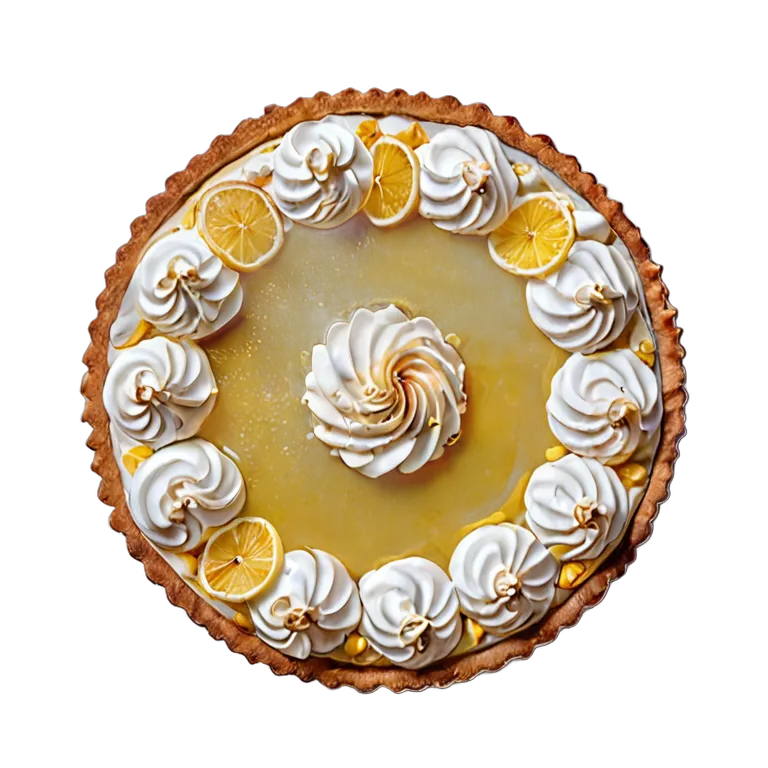 食べ物 お菓子 メレンゲ入りレモンタルト 透過 PNG 画像 フリー素材 #6683