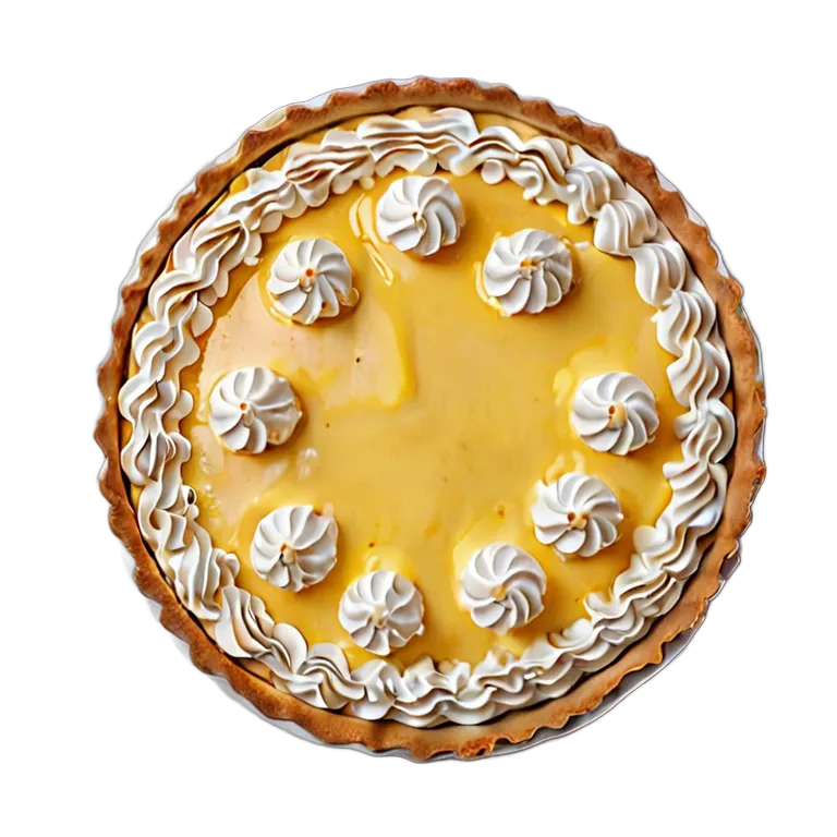 食べ物 お菓子 メレンゲ入りレモンタルト 透過 PNG 画像 フリー素材 #6684