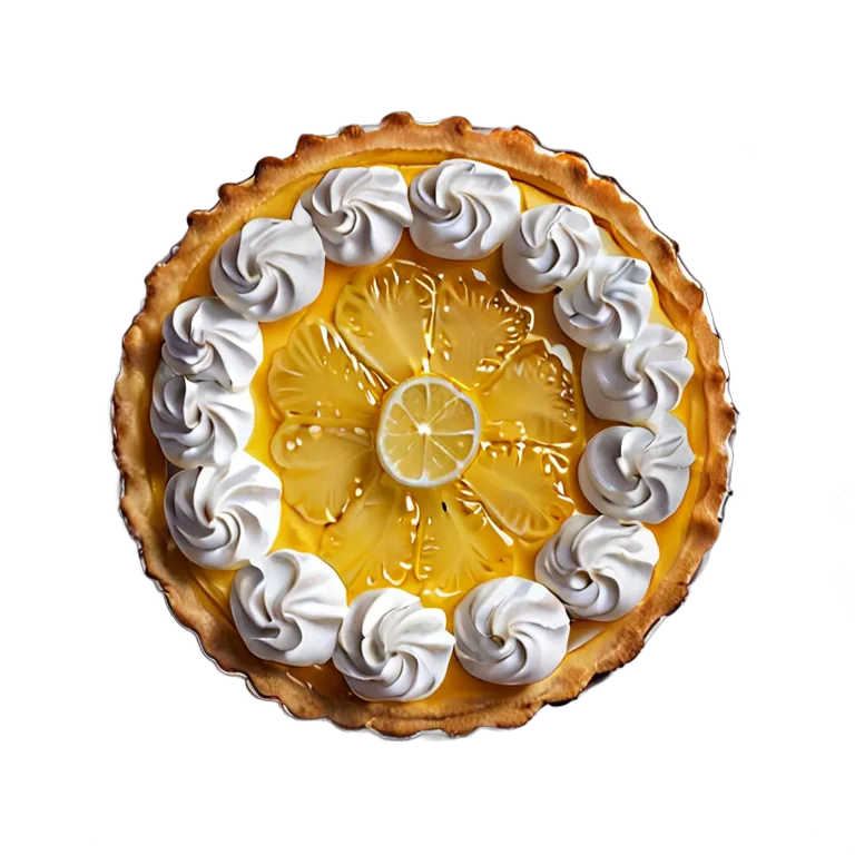 食べ物 お菓子 メレンゲ入りレモンタルト 透過 PNG 画像 フリー素材 #6685