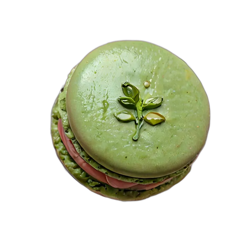 食べ物 お菓子 ピスタチオマカロン 透過 PNG 画像 フリー素材 #6731