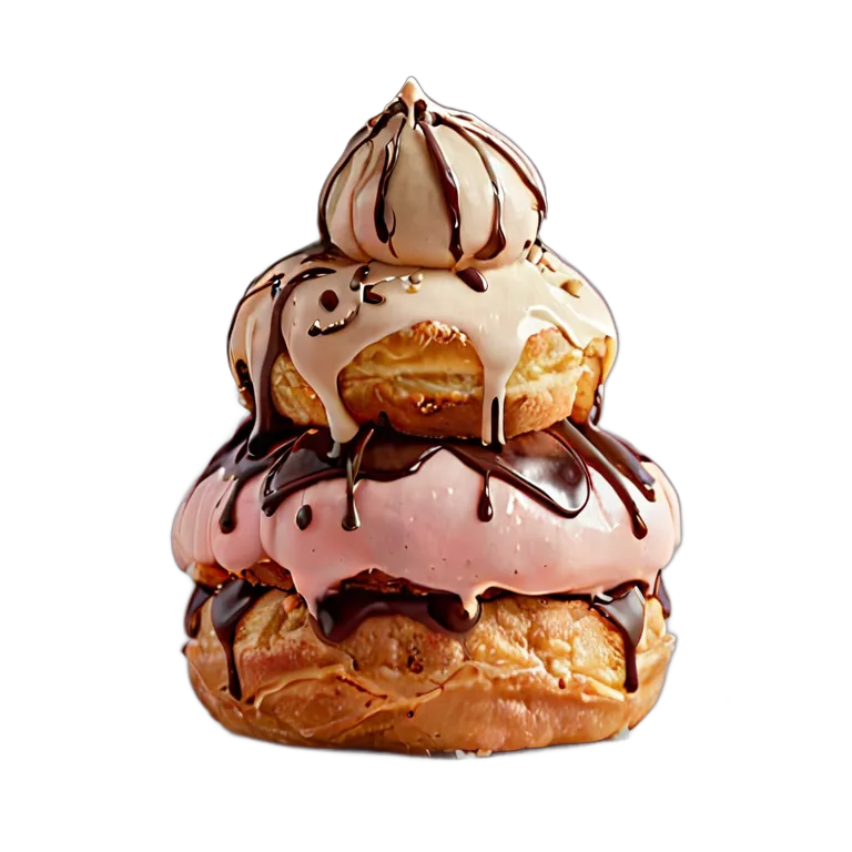 食べ物 お菓子 プロフィットロールタワー 透過 PNG 画像 フリー素材 #6694