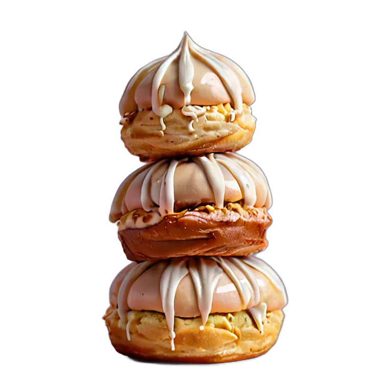 食べ物 お菓子 プロフィットロールタワー 透過 PNG 画像 フリー素材 #6696