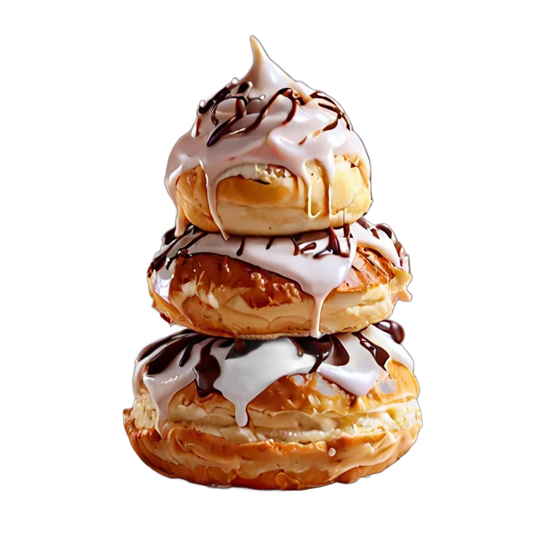 食べ物 お菓子 プロフィットロールタワー 透過 PNG 画像 フリー素材 #6697