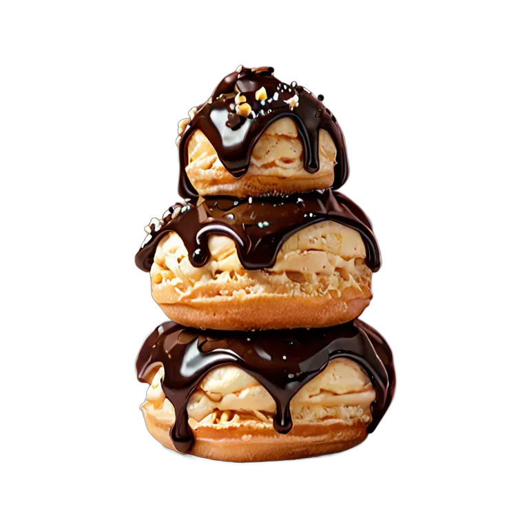 食べ物 お菓子 プロフィットロールタワー 透過 PNG 画像 フリー素材 #6698