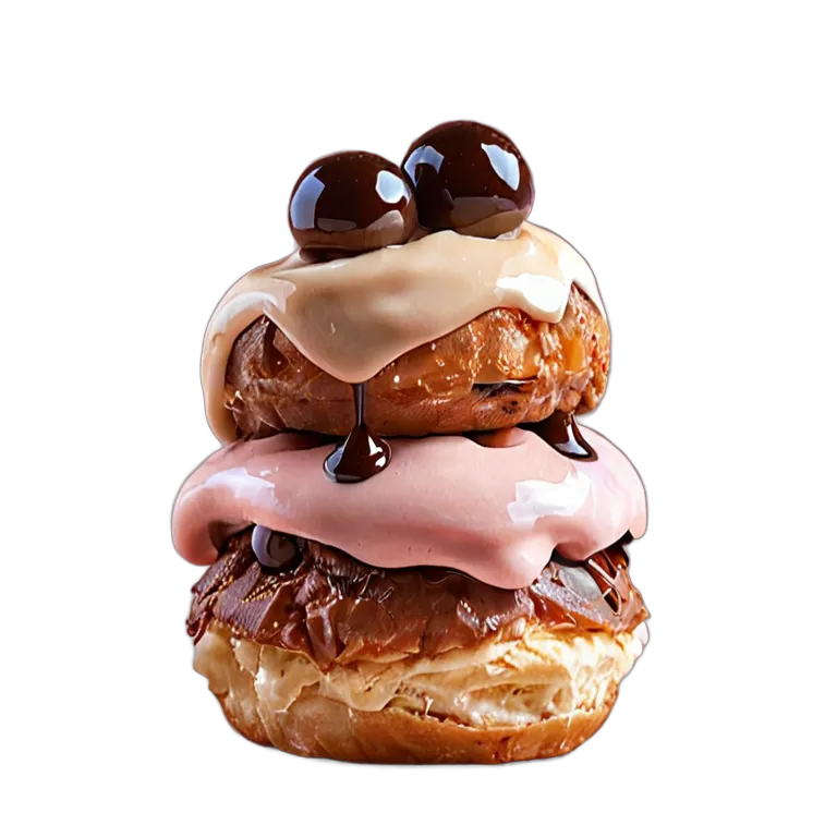 食べ物 お菓子 プロフィットロールタワー 透過 PNG 画像 フリー素材 #6699