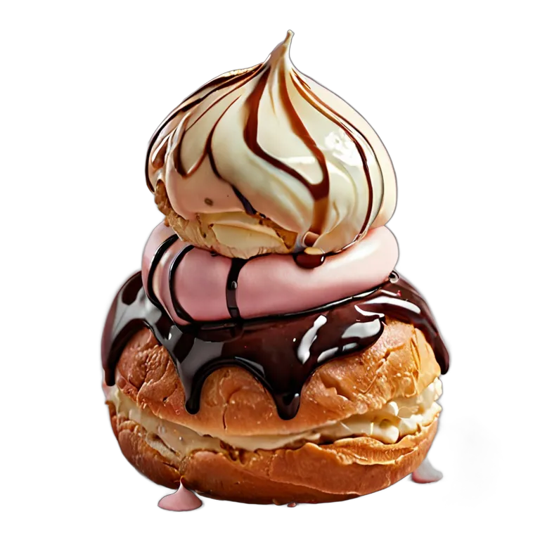 食べ物 お菓子 プロフィットロールタワー 透過 PNG 画像 フリー素材 #6700