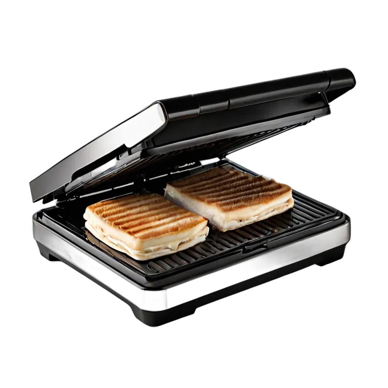 ガジェット キッチン家電 ブラック＆クロームのパニーニプレス 透過 PNG 画像 フリー素材 #14137