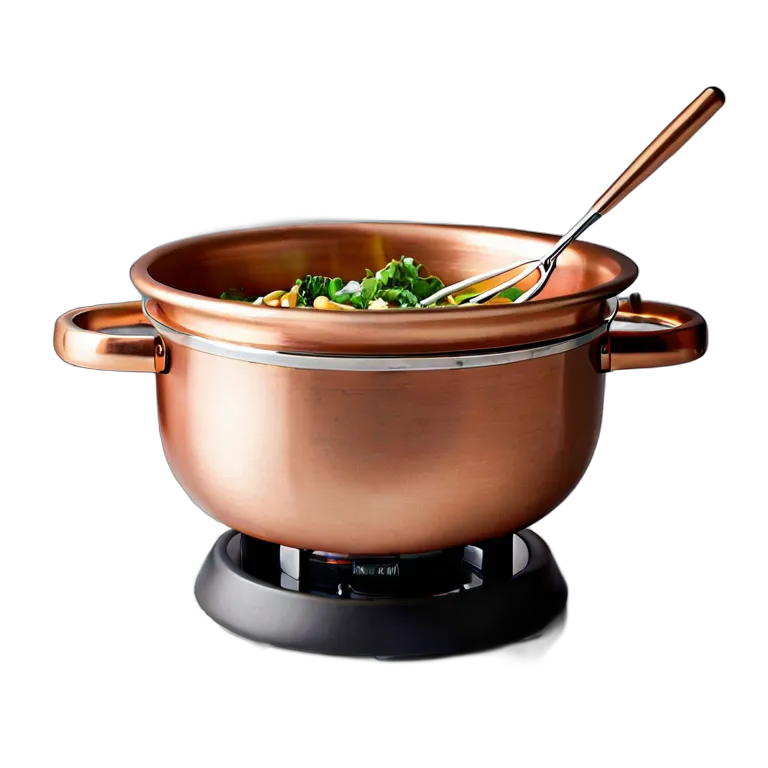 ガジェット キッチン家電 銅仕上げの電気フォンデュポット 透過 PNG 画像 フリー素材 #14111