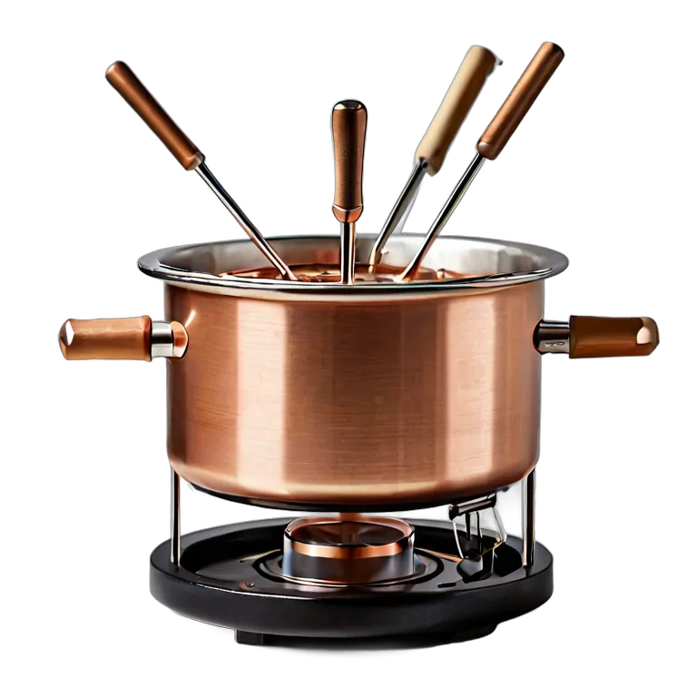 ガジェット キッチン家電 銅仕上げの電気フォンデュポット 透過 PNG 画像 フリー素材 #14112