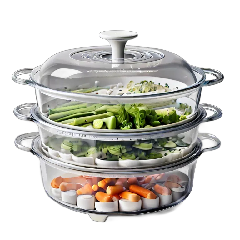 ガジェット キッチン家電 プラスチック製の白い野菜蒸し器 透過 PNG 画像 フリー素材 #14081