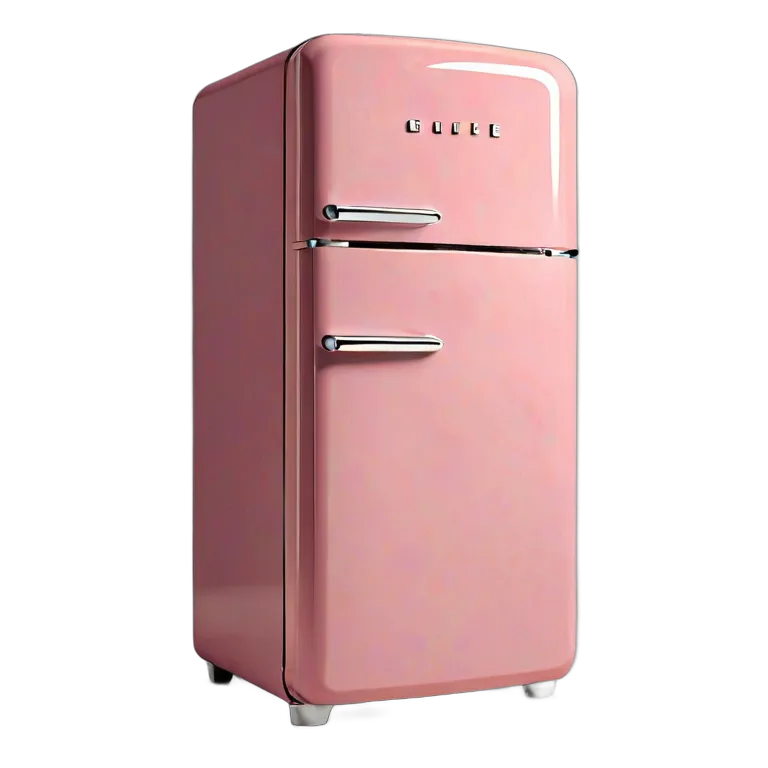 ガジェット キッチン家電 レトロなピンクの冷蔵庫 透過 PNG 画像 フリー素材 #14090