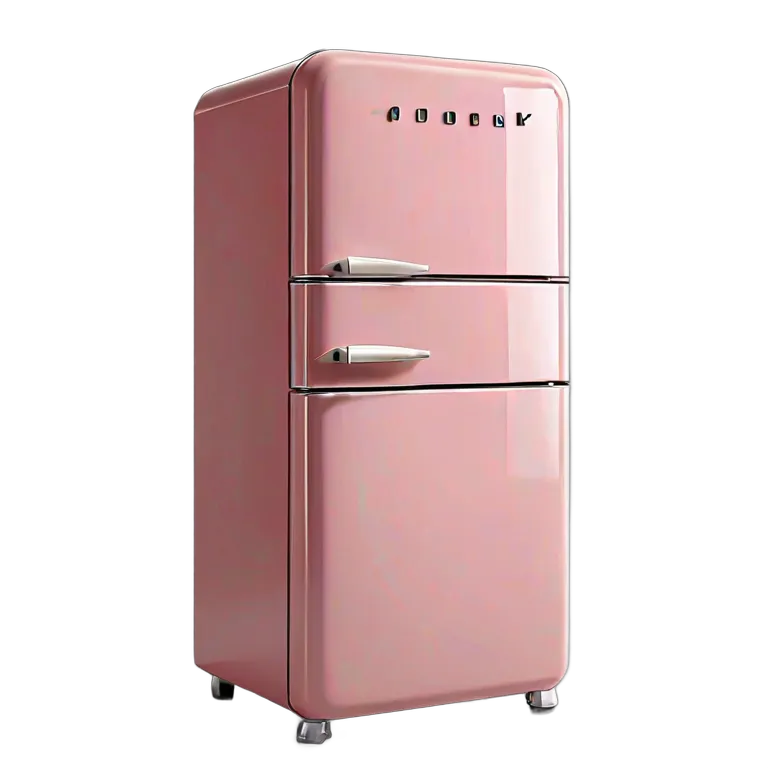 ガジェット キッチン家電 レトロなピンクの冷蔵庫 透過 PNG 画像 フリー素材 #14092