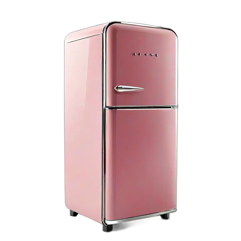 ガジェット キッチン家電 レトロなピンクの冷蔵庫 透過 PNG 画像 フリー素材 #14094