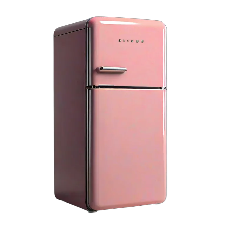 ガジェット キッチン家電 レトロなピンクの冷蔵庫 透過 PNG 画像 フリー素材 #14097