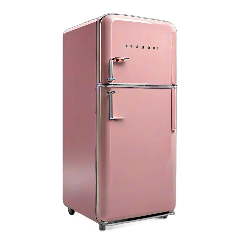 ガジェット キッチン家電 レトロなピンクの冷蔵庫 透過 PNG 画像 フリー素材 #14099