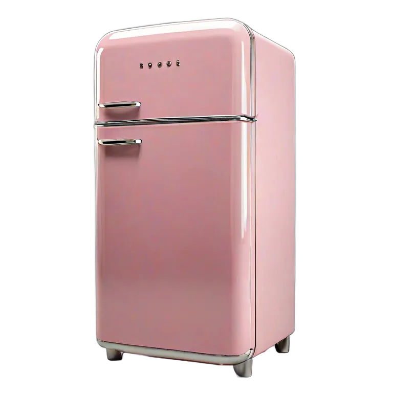 ガジェット キッチン家電 レトロなピンクの冷蔵庫 透過 PNG 画像 フリー素材 #14102