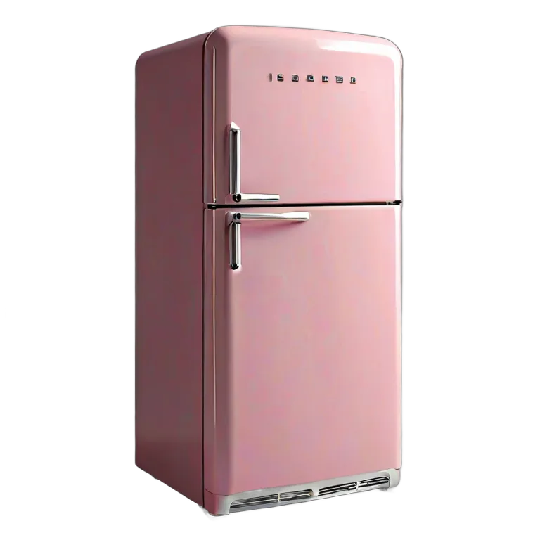 ガジェット キッチン家電 レトロなピンクの冷蔵庫 透過 PNG 画像 フリー素材 #14103