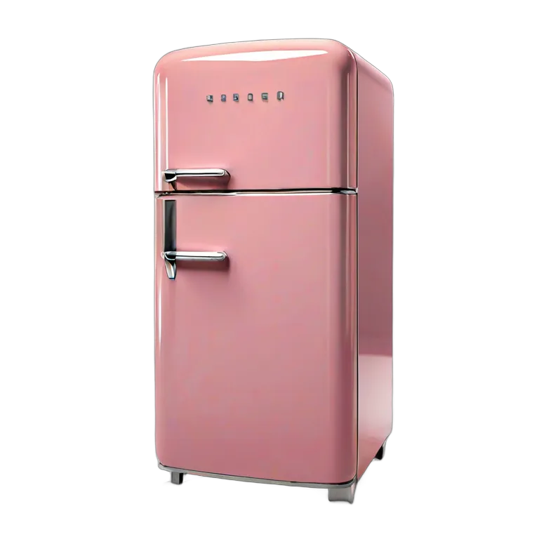 ガジェット キッチン家電 レトロなピンクの冷蔵庫 透過 PNG 画像 フリー素材 #14105