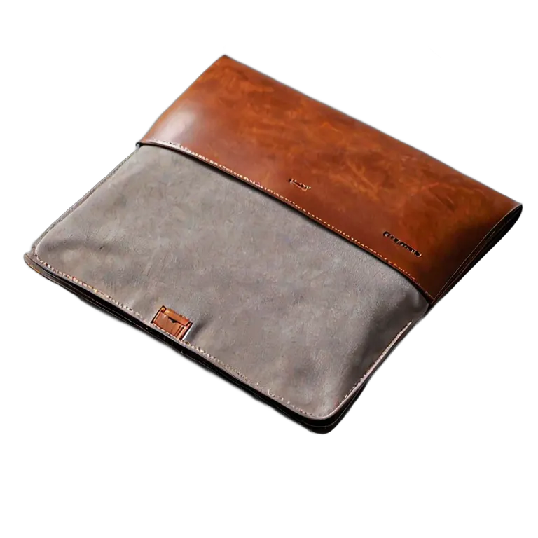 ガジェット コンピューター スエードとレザーを使用した高級ラップトップスリーブ 透過 PNG 画像 フリー素材 #14852