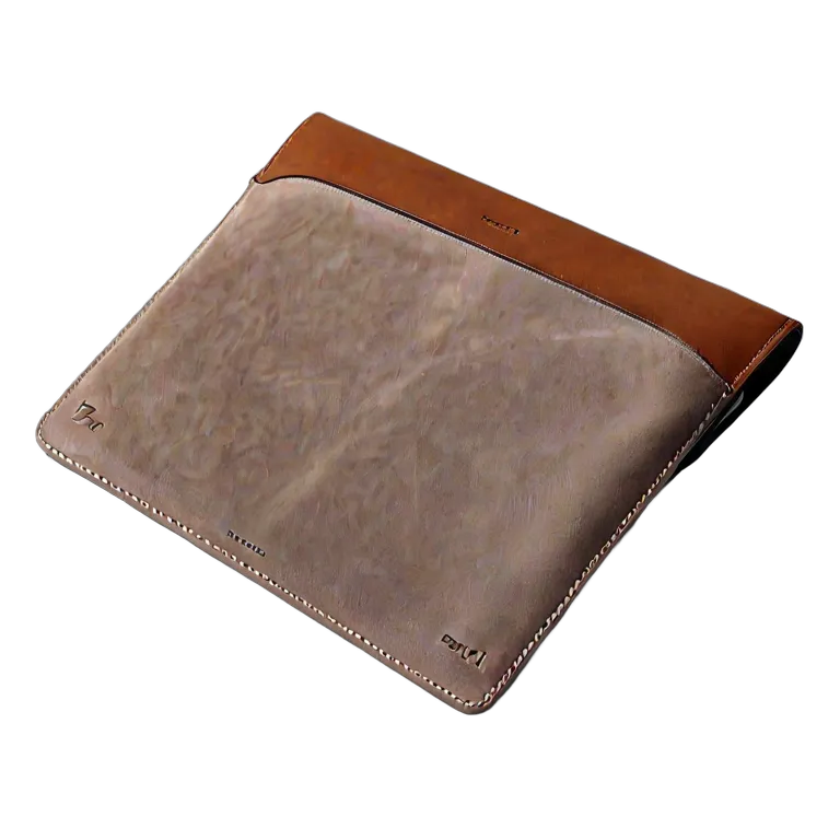 ガジェット コンピューター スエードとレザーを使用した高級ラップトップスリーブ 透過 PNG 画像 フリー素材 #14856