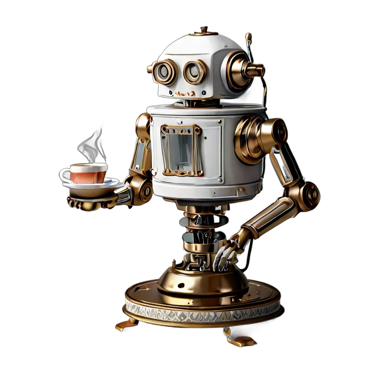 ガジェット ロボット イギリスのお茶会ロボット 透過 PNG 画像 フリー素材 #35775