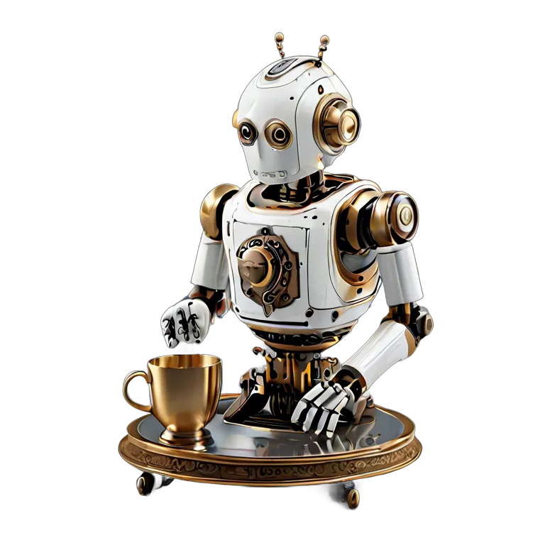 ガジェット ロボット イギリスのお茶会ロボット 透過 PNG 画像 フリー素材 #35782