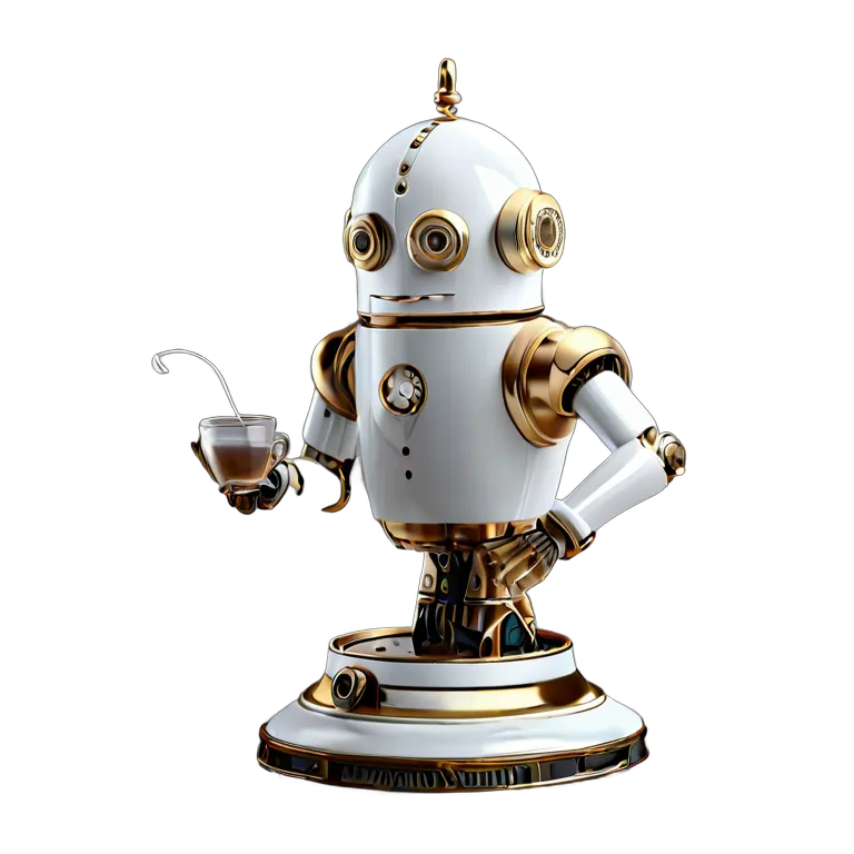 ガジェット ロボット イギリスのお茶会ロボット 透過 PNG 画像 フリー素材 #35784