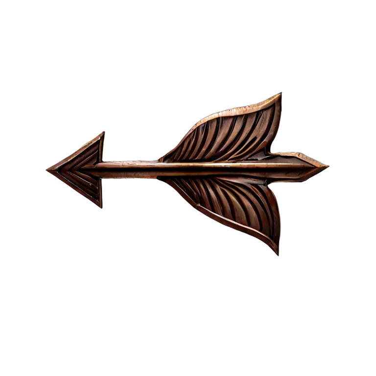 アイコン 矢印 3Dブロンズ矢印（左向き） 透過 PNG 画像 フリー素材 #39028