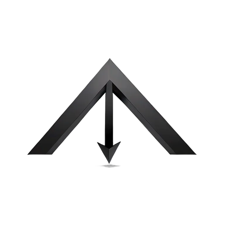 アイコン 矢印 3Dマットブラックステルスアロー 透過 PNG 画像 フリー素材 #39019