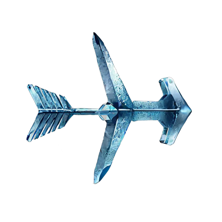 アイコン 矢印 3D透明氷矢印 透過 PNG 画像 フリー素材 #39041