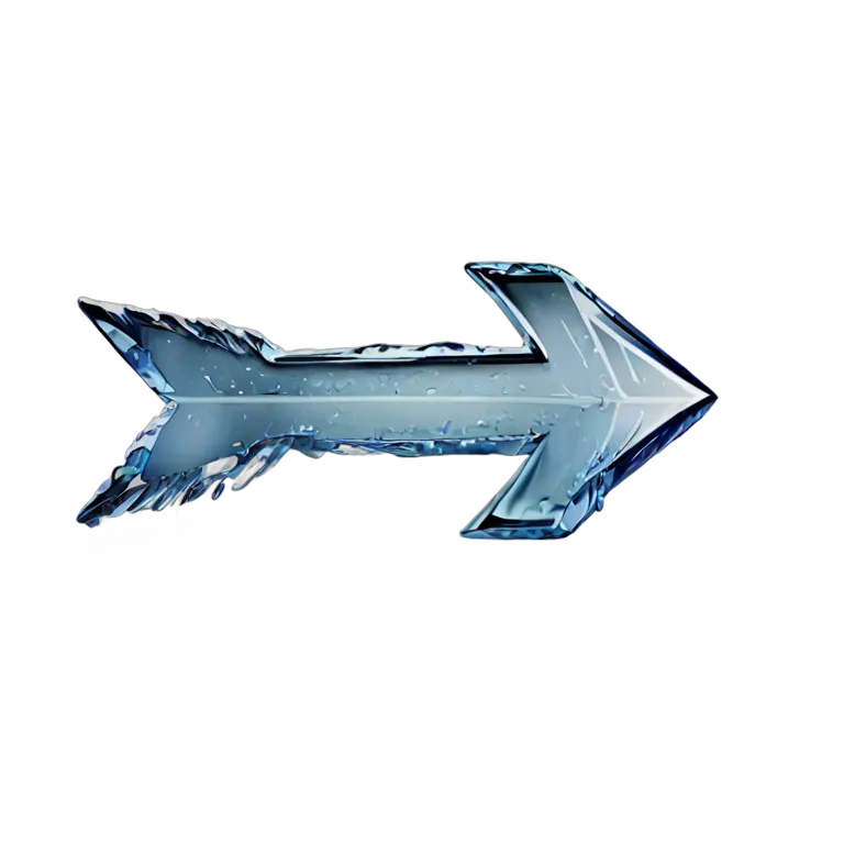 アイコン 矢印 3D透明氷矢印 透過 PNG 画像 フリー素材 #39042