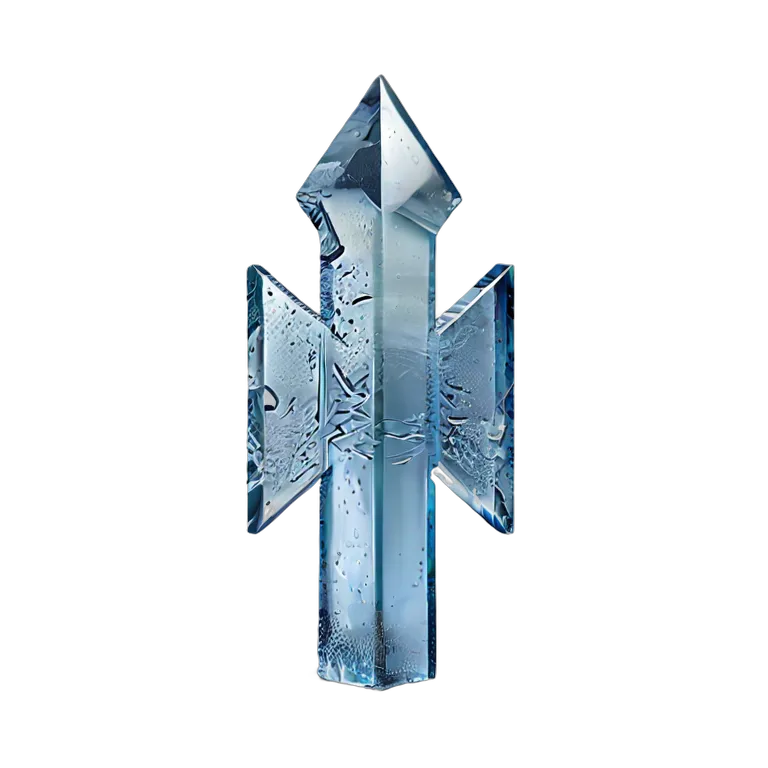 アイコン 矢印 3D透明氷矢印 透過 PNG 画像 フリー素材 #39044