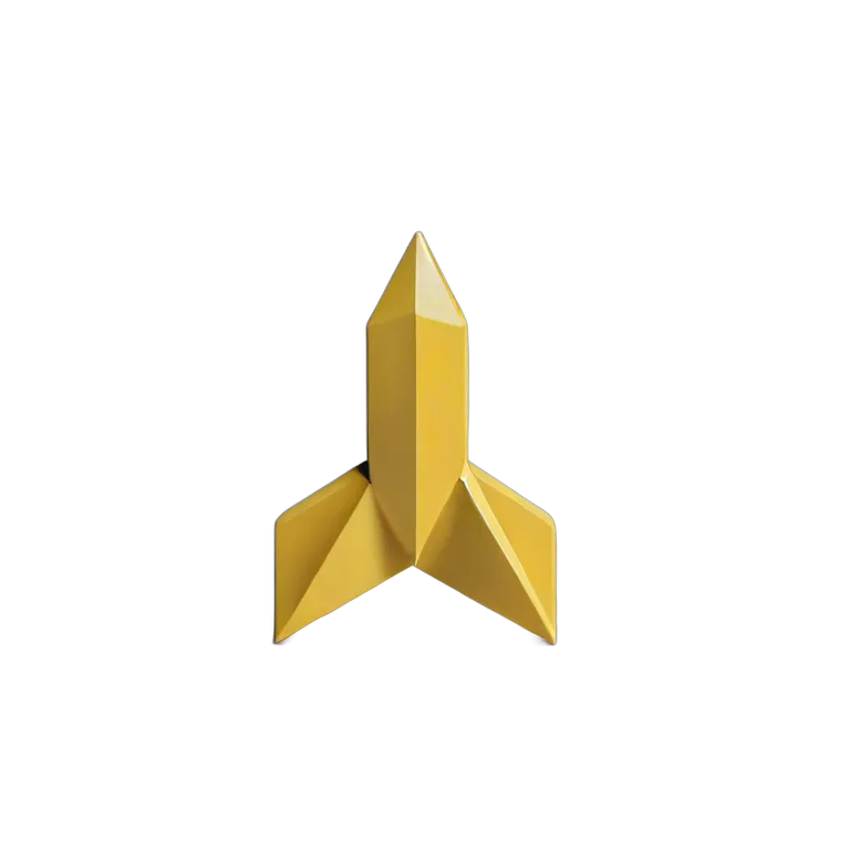 丸い先端の3D黄色いプラスチック矢印 透過 PNG 画像 フリー素材 #39076