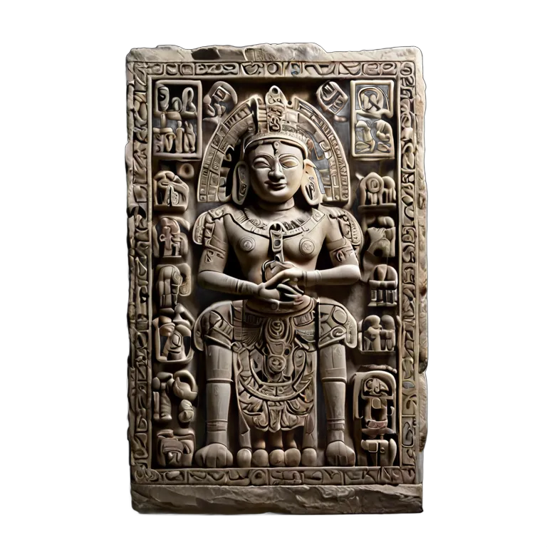 インテリア 美術品 古代マヤの石碑彫刻 透過 PNG 画像 フリー素材 #23029