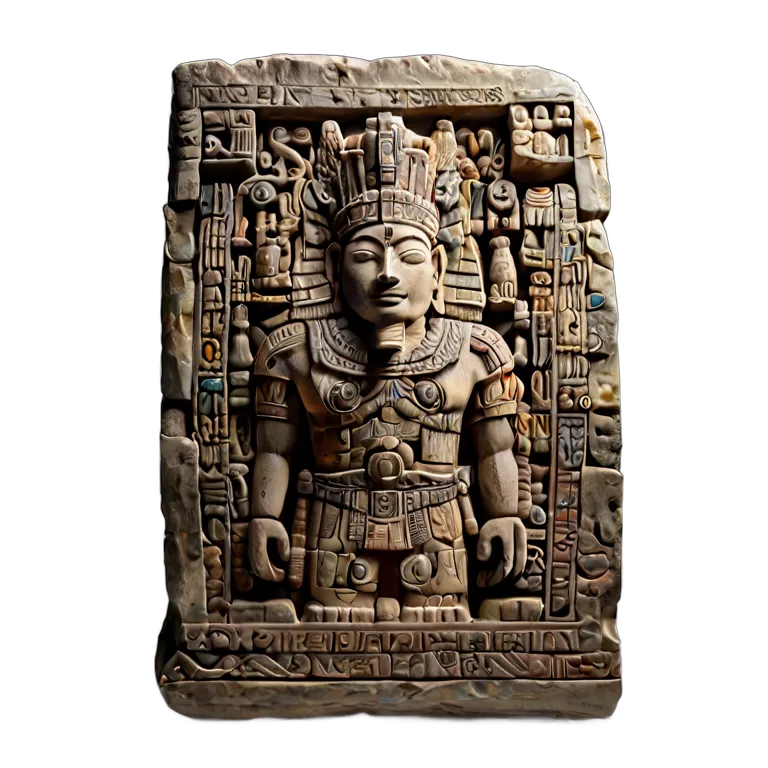 インテリア 美術品 古代マヤの石碑彫刻 透過 PNG 画像 フリー素材 #23033