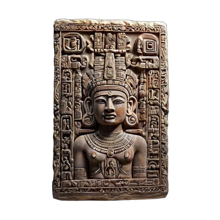 インテリア 美術品 古代マヤの石碑彫刻 透過 PNG 画像 フリー素材 #23036