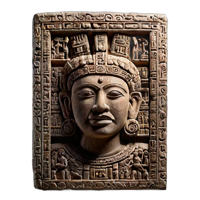 インテリア 美術品 古代マヤの石碑彫刻 透過 PNG 画像 フリー素材 #23039