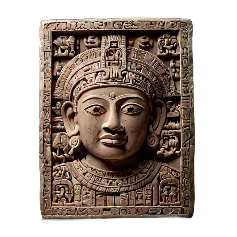 インテリア 美術品 古代マヤの石碑彫刻 透過 PNG 画像 フリー素材 #23041