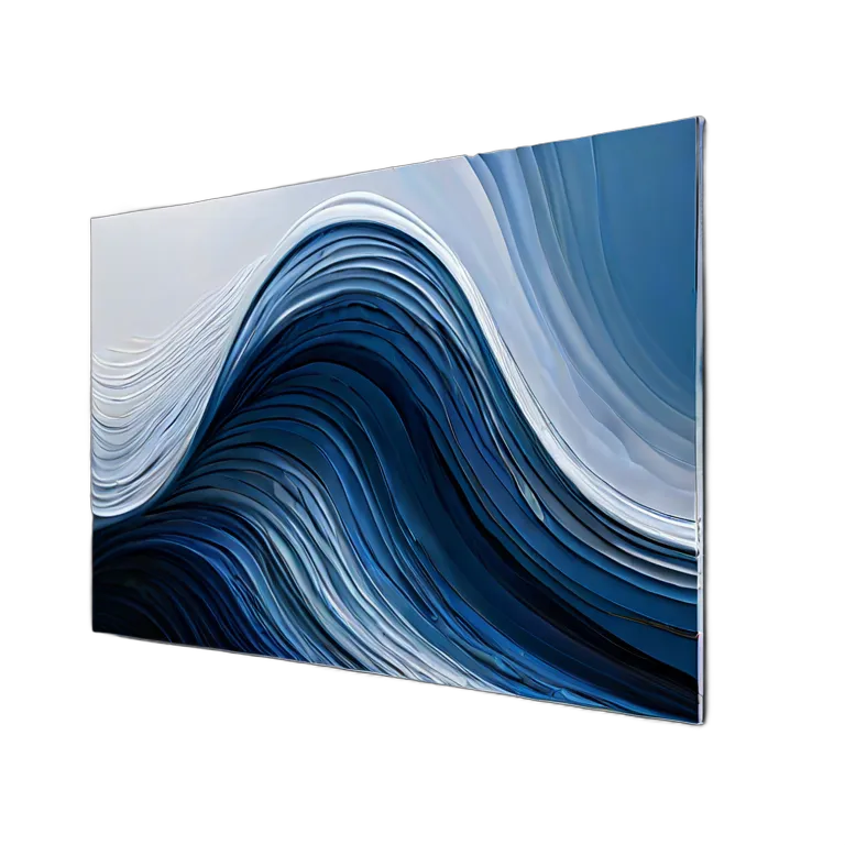 インテリア 美術品 モダンな3Dウォールアート（グラデーションブルーアクリル） 透過 PNG 画像 フリー素材 #23023
