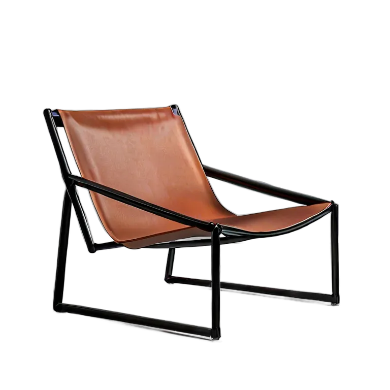 インテリア 椅子類 テラコッタのミニマリストチューブラースチールラウンジチェア 透過 PNG 画像 フリー素材 #13348